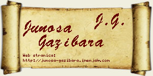 Junoša Gazibara vizit kartica